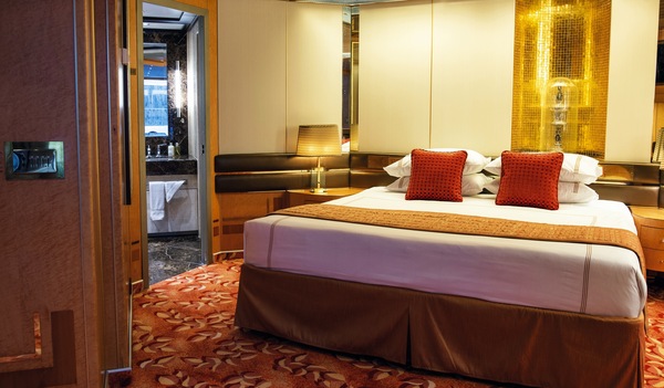 Fred. Olsen Cruise Line Borealis Owners Suite Bedroom.jpg